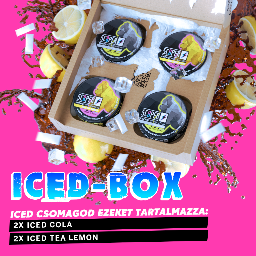 SCOOPER Energy Iced Box Lemon Extra Strong (2×2 doboz)