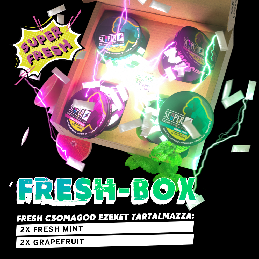 SCOOPER Energy Fresh Box Extra Strong (2×2 doboz)